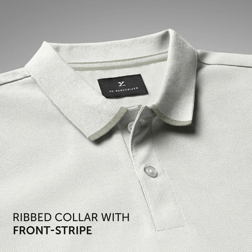 XYXX Pique Polo T-shirt - Almond White
