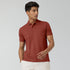 XYXX Combed Cotton Polo T-shirt - Brick Red