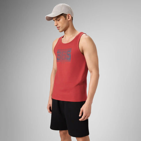 XYXX Cotton Lounge Vest - Cardinal Red
