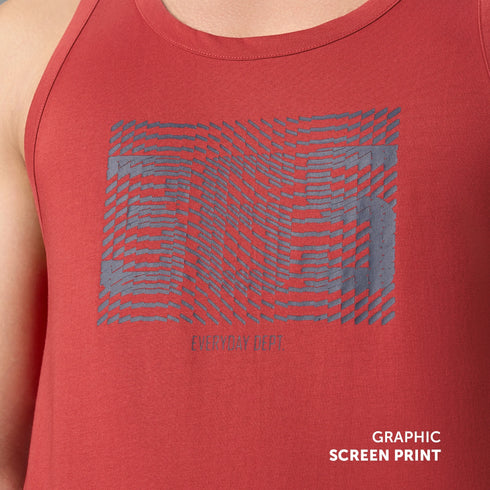 XYXX Cotton Lounge Vest - Cardinal Red