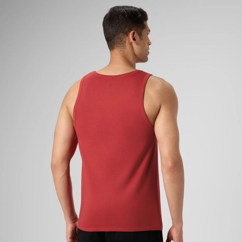 XYXX Cotton Lounge Vest - Cardinal Red