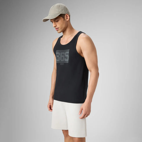 XYXX Cotton Lounge Vest - Pitch Black