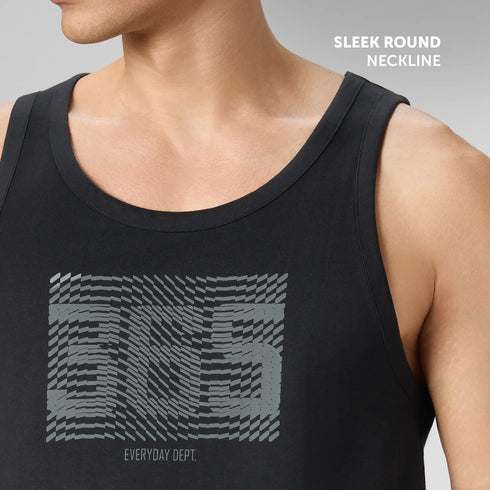 XYXX Cotton Lounge Vest - Pitch Black