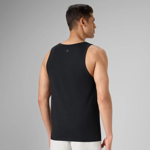 XYXX Cotton Lounge Vest - Pitch Black
