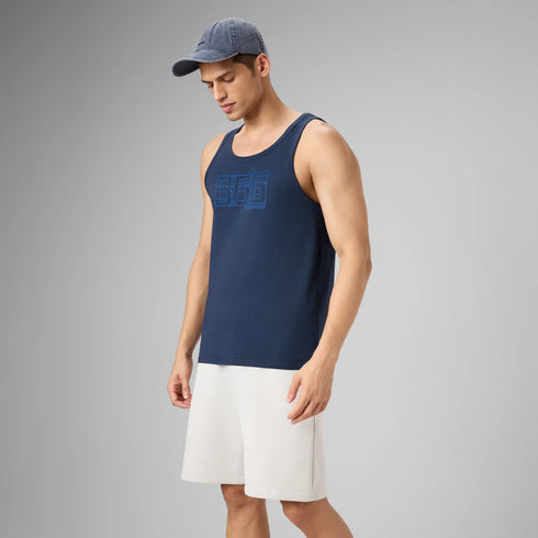 XYXX Cotton Lounge Vest - Midnight Blue