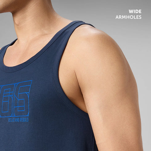 XYXX Cotton Lounge Vest - Midnight Blue