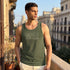 XYXX Cotton Lounge Vest - Olive Green