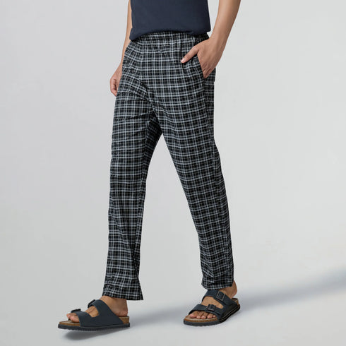 XYXX Checkmate Combed Cotton Pyjamas Crypto Black