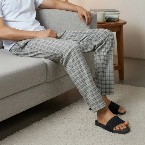 XYXX Checkmate Combed Cotton Pyjamas Frost Grey