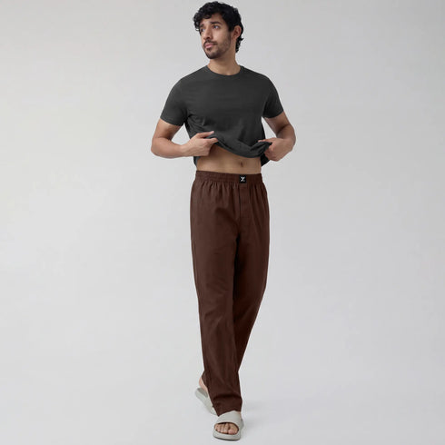 XYXX Cotton Solid Pyjamas - Espresso Brown