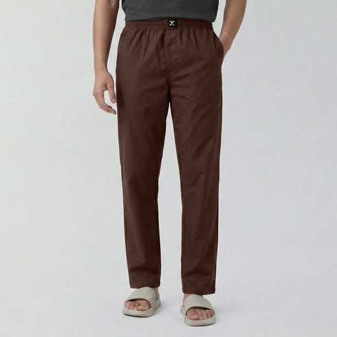 XYXX Cotton Solid Pyjamas - Espresso Brown