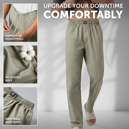 XYXX Cotton Solid Pyjamas - Cascade Grey