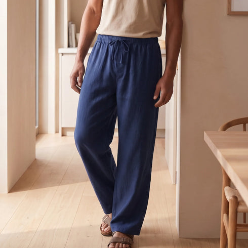 XYXX Relaxed Fit Cotton Easy Pants - Midnight Blue