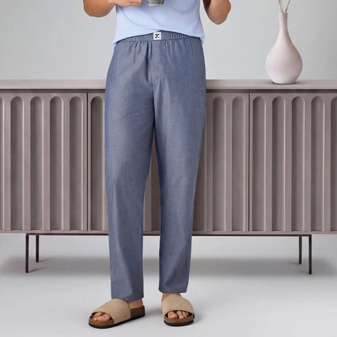 XYXX Ultra-Breathable Cotton Chambray Pyjamas - Washed Navy