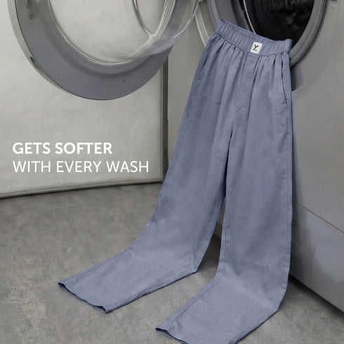 XYXX Ultra-Breathable Cotton Chambray Pyjamas - Washed Navy