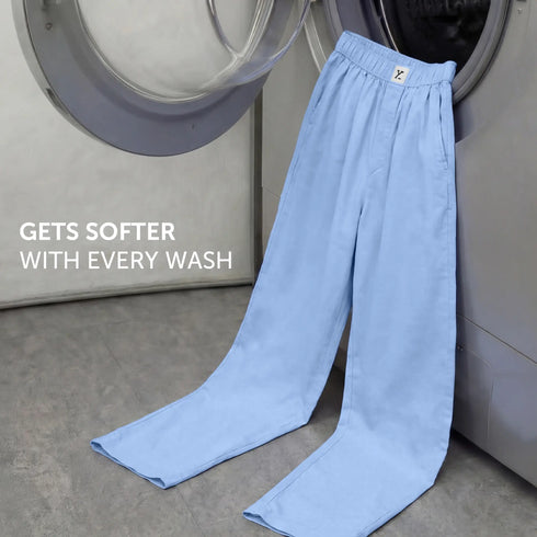 XYXX Ultra-Breathable Cotton Chambray Pyjamas - Powder Blue