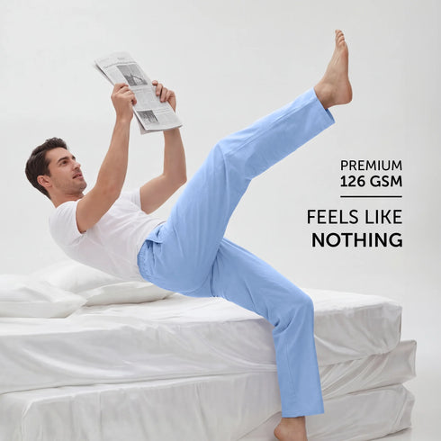 XYXX Ultra-Breathable Cotton Chambray Pyjamas - Powder Blue