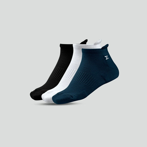 XYXX Uno Cotton Stretch Blend Socks (Pack of 3)