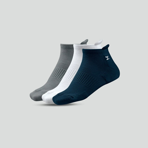 XYXX Uno Cotton Stretch Blend Socks (Pack of 3)