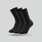 XYXX Crew-Length Socks - Pitch Black (Pack of 3)