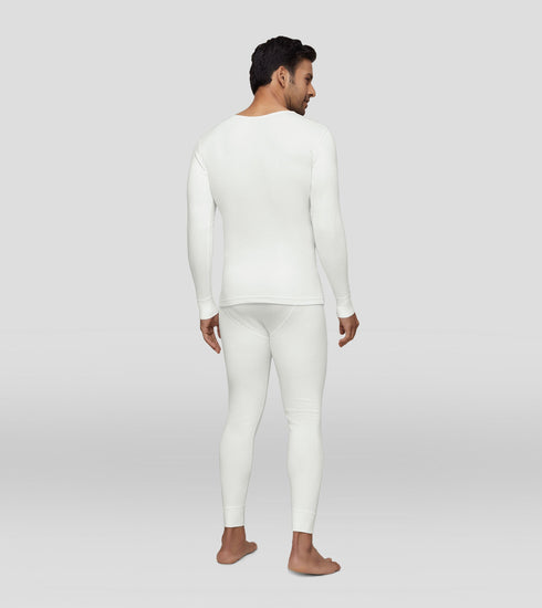 XYXX Cotton Rich Long Sleeve Thermal Set Ivory White
