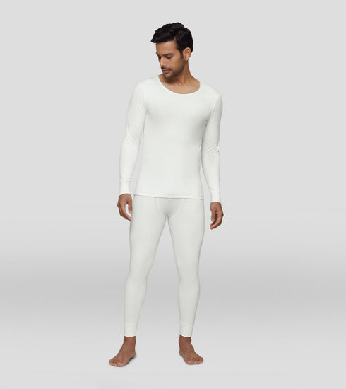 XYXX Cotton Rich Long Sleeve Thermal Set Ivory White