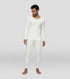 XYXX Cotton Rich Long Sleeve Thermal Set Ivory White