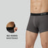 XYXX Pace Cotton Rib Trunks Charcoal Grey