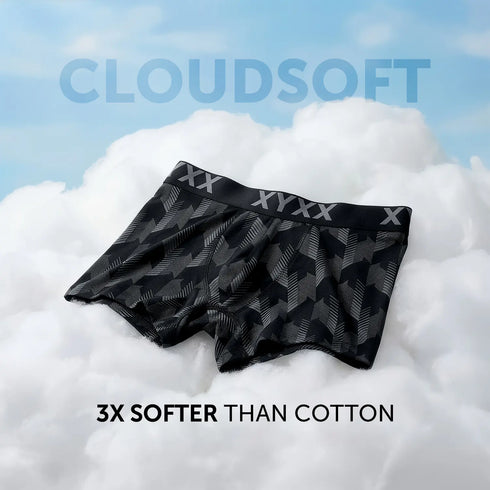 XYXX Matrix Cotton-Modal Trunks Chevron Black