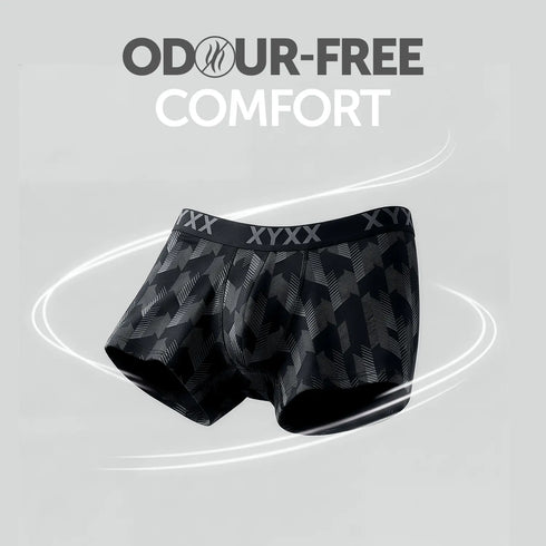 XYXX Matrix Cotton-Modal Trunks Chevron Black