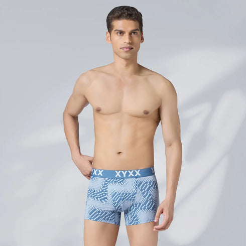 XYXX Matrix Cotton-Modal Trunks Cascade Blue
