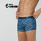 XYXX Parallax Aero Traq Cotton Trunks Blue Confetti Black (Pack of 6)