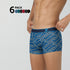 XYXX Parallax Aero Traq Cotton Trunks Blue Confetti Black (Pack of 6)