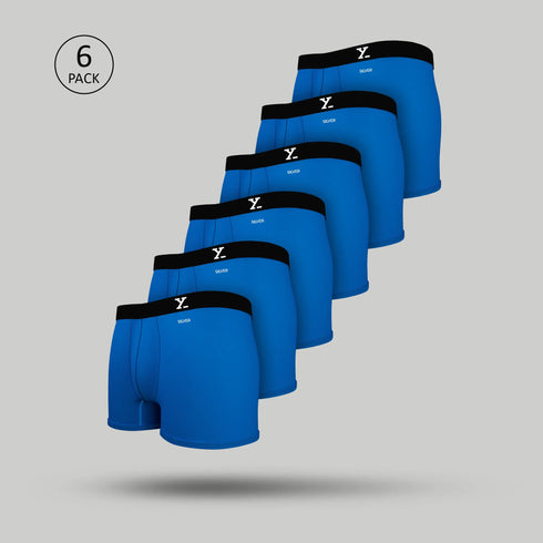 XYXX Aero Cotton Trunks Pacific Blue (Pack of 6)