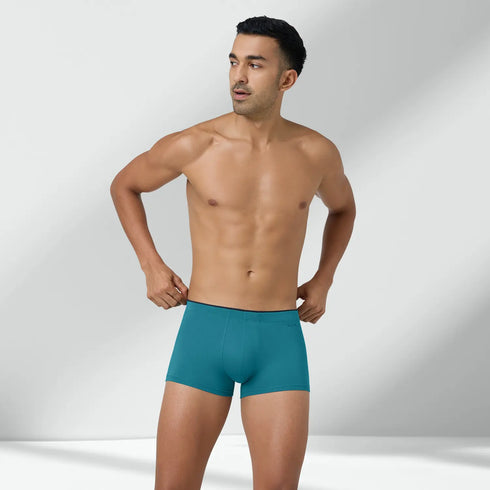 XYXX Uno Cotton Trunks Pack of 2 (Graphite Grey/Ocean Blue)