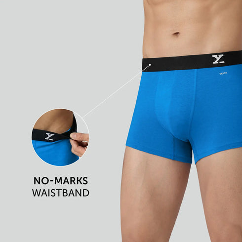 XYXX Aero Cotton Trunks Pacific Blue (Pack of 6)