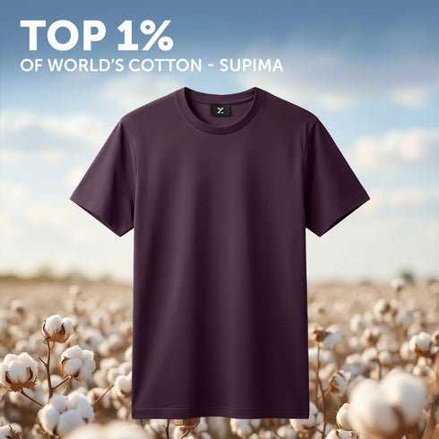 XYXX Iconique Supima Cotton T-shirt Plum Wine