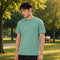 XYXX Stripe Cotton Crewneck T-shirt - Irish Green