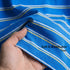 XYXX Stripe Cotton Crewneck T-shirt - Pacific Blue