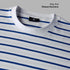 XYXX Stripe Cotton Crewneck T-shirt - Polar White