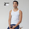 XYXX Ace Modal-Cotton Round Neck Vests Polar White Regular Fit (Pack of 2)