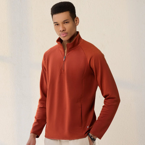 XYXX Alpha Half Zip Sweatshirt Auburn Red