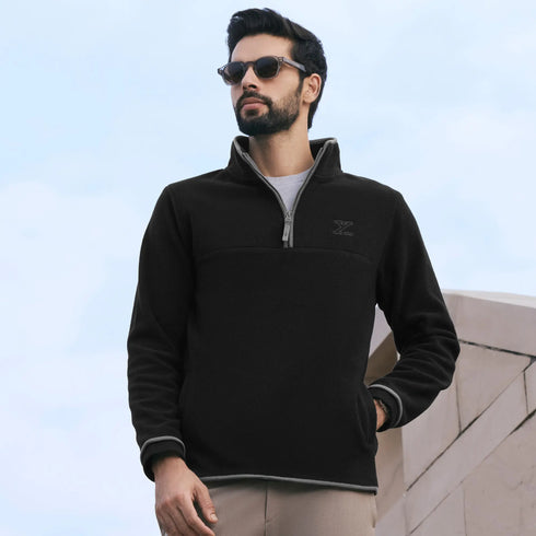 XYXX Mens Alterra Polar Fleece Jackets Pitch Black
