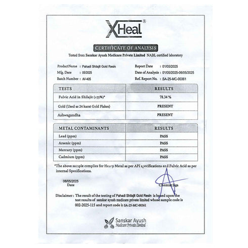 Healing Pharma XHeal Pahadi Shilajit Gold Resin