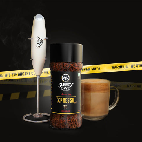 Sleepy Owl Coffee Coffee Frother - White + Xpresso