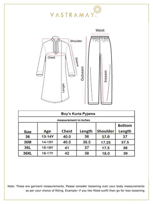 Vastramay Boy's Pink Georgette Chikankari Kurta Pyjama Set