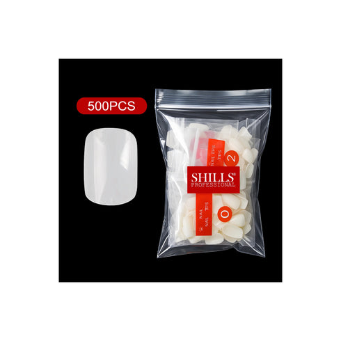 Shills Professional PKT 500pcs Medium Full Cover Nail Tips Natural