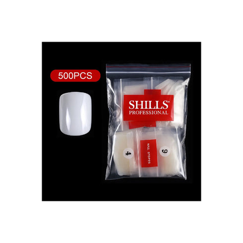 Shills Professional PKT 500pcs Short Full Cover Nail Tips Natural