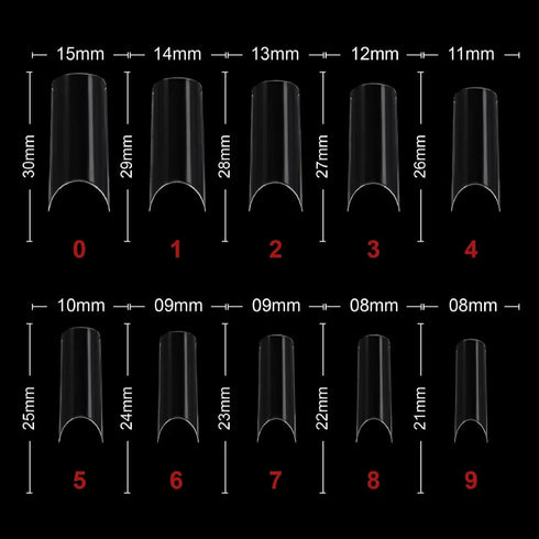 Shills Professional PKT 500pcs French Full Cover Nail Tips Clear