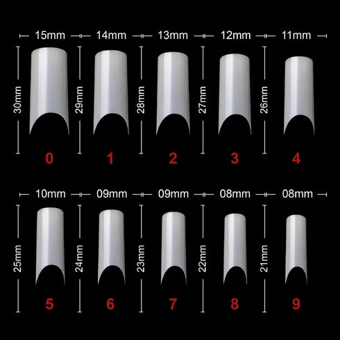 Shills Professional PKT 500pcs French Full Cover Nail Tips Natural